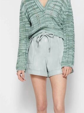 SIMKHAI Women’s Light Mint Drawstring Cargo Shorts